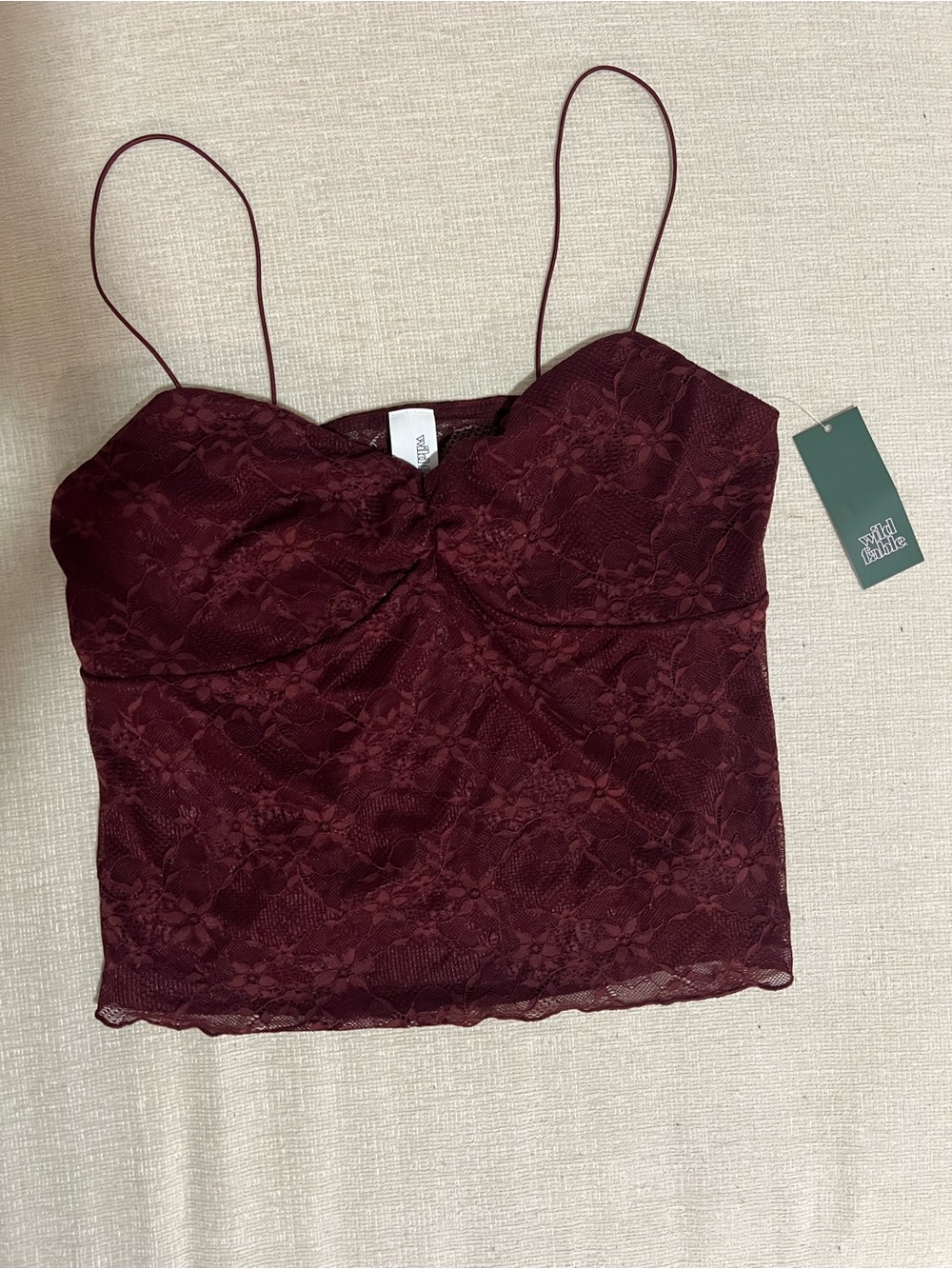 Target Lace Bustier Cami Top - Burgundy NEW WITH TAGS